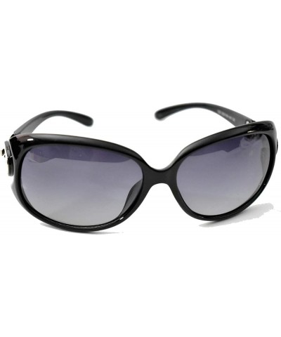 Sunglasses Oversized Oval Polarized Sunglasses for Women Retro Frame Black $10.23 Oversized