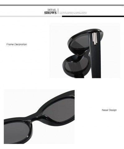 Retro Oval Small Frame Sunglasses Men and Women Outdoor Vacation Decorative Sunglasses (Color : F, Size : 1) 1 F $17.70 Designer