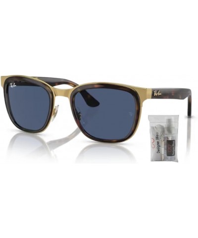 RB3709 Square Sunglasses for Men for Women + BUNDLE With Designer iWear Complimentary Eyewear Kit 10 Havana on Gold / Dark Bl...