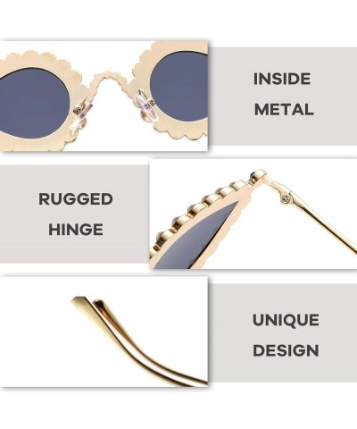 Retro Diamond Cat Eye Sunglasses For Women Vintage Fashion Party Oval Metal Rhinestone Frame Luxury Eyeswear 5 $11.99 Cat Eye