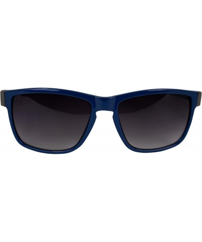 Drift Sports Fashion Retro Sunglasses for Women Blue Frame w/Silver Metal Accent & Gradient Smoke Lenses $9.53 Designer