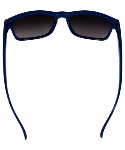 Drift Sports Fashion Retro Sunglasses for Women Blue Frame w/Silver Metal Accent & Gradient Smoke Lenses $9.53 Designer