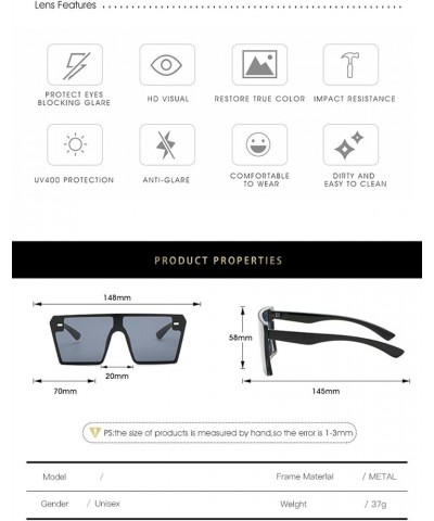 Fashion Men and Women Decorative Sunglasses Outdoor Vacation Beach Large Frame Sunglasses (Color : 6, Size : 1) 1 8 $11.36 De...