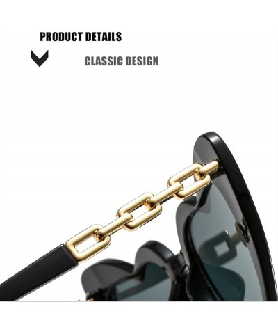 Love Frame Chain Hip Hop Street Shot Sunglasses, Outdoor Vacation Beach Glasses for Men and Women (Color : F, Size : Medium) ...