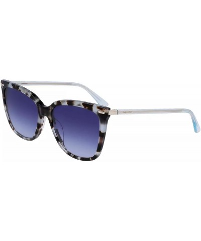 Women's Ck22532s Rectangular Sunglasses Aqua Tortoise $28.55 Rectangular