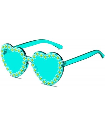 Heart Shape Woman Sunglasses Transparent Candy Color Sunglasses Love Colorful Party Favors Sunglasses (Color : D, Size : 1) 1...