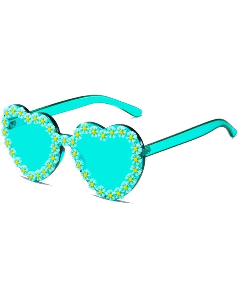 Heart Shape Woman Sunglasses Transparent Candy Color Sunglasses Love Colorful Party Favors Sunglasses (Color : D, Size : 1) 1...