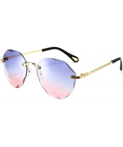 Retro Classic Lady's Frameless Metal Sunglasses: Lightweight Decorative Vintage Sports Sun Protection Eyewear $10.77 Sport