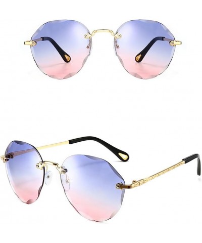 Retro Classic Lady's Frameless Metal Sunglasses: Lightweight Decorative Vintage Sports Sun Protection Eyewear $10.77 Sport