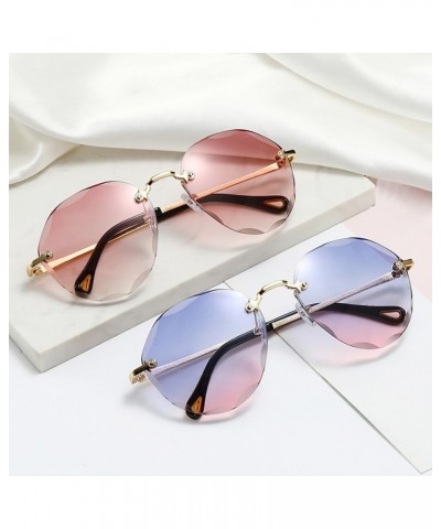 Retro Classic Lady's Frameless Metal Sunglasses: Lightweight Decorative Vintage Sports Sun Protection Eyewear $10.77 Sport