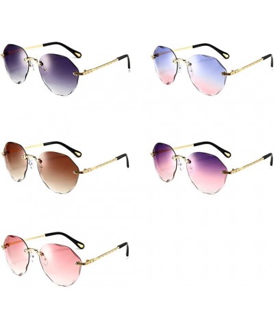 Retro Classic Lady's Frameless Metal Sunglasses: Lightweight Decorative Vintage Sports Sun Protection Eyewear $10.77 Sport