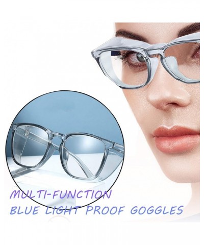 Summer Anti-Fog Safety Glasses Classic Design Fashion Lightweight Goggles Blue Light Blocking Glasses for Men Women E $8.84 G...