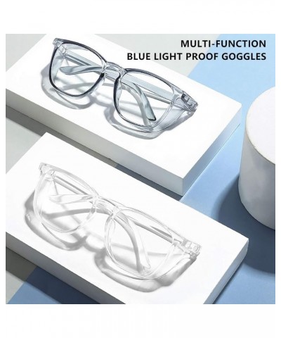 Summer Anti-Fog Safety Glasses Classic Design Fashion Lightweight Goggles Blue Light Blocking Glasses for Men Women E $8.84 G...