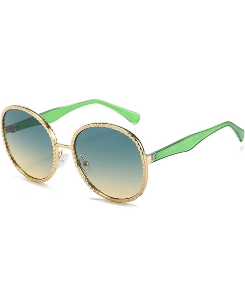 Metal Round Frame Fashion Men and Women Sunglasses Outdoor Vacation Photo Sunglasses (Color : B, Size : 1) 1 C $20.26 Designer