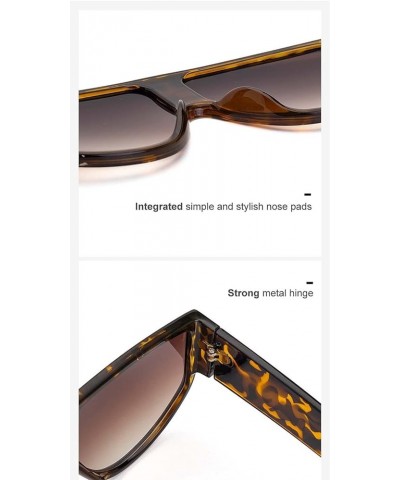 One Big Frame Ladies Sunglasses Street Shooting Vacation Sunshade Beach Driving Glasses (Color : D, Size : Medium) Medium F $...