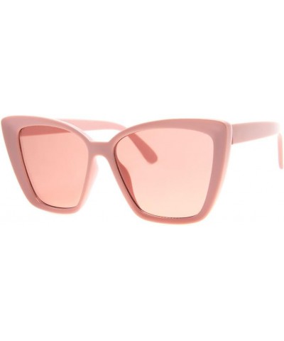 Women's Oversized, Updated Cat-Eye Sunglasses in a Variety of Pastel Hues Pink $6.71 Cat Eye