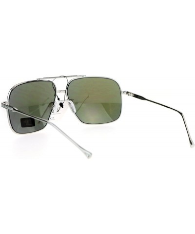 Air Force Sunglasses Unisex Retro Fashion Metal Square Aviators UV 400 Silver (Fuchsia Mirror) $9.15 Aviator