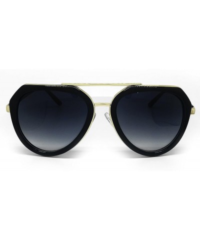 RAKOSTA c6076 Premium Retro Mirrored Funky Fashion Flat Top Aviator Sunglasses Black Premium $12.18 Aviator