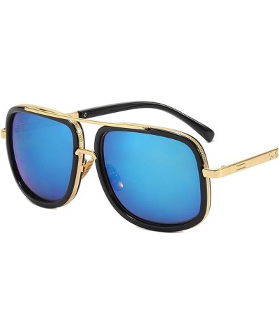 Large Frame Metal Men Fashion Sunglasses Driver Driving Sunglasses Square Sunglasses D $17.24 Square