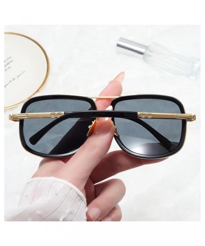 Large Frame Metal Men Fashion Sunglasses Driver Driving Sunglasses Square Sunglasses D $17.24 Square