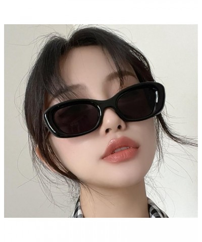 Oval Frame Trendy Men's And Women's Sunglasses Outdoor Hip Hop Photo Sunglasses Gift B $15.45 Oval