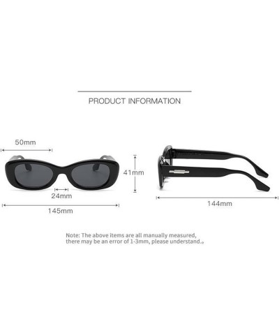 Oval Frame Trendy Men's And Women's Sunglasses Outdoor Hip Hop Photo Sunglasses Gift B $15.45 Oval