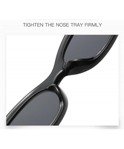 Oval Frame Trendy Men's And Women's Sunglasses Outdoor Hip Hop Photo Sunglasses Gift B $15.45 Oval