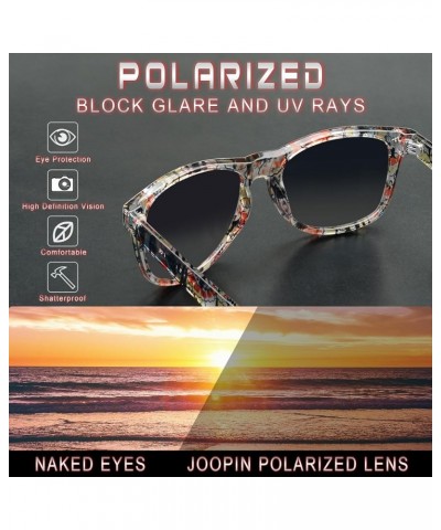 Square Sunglasses Polarized UV Protection Trendy Designer Sun Glasses Men Women A23-floral Mirrored Pink multicolored $9.33 W...