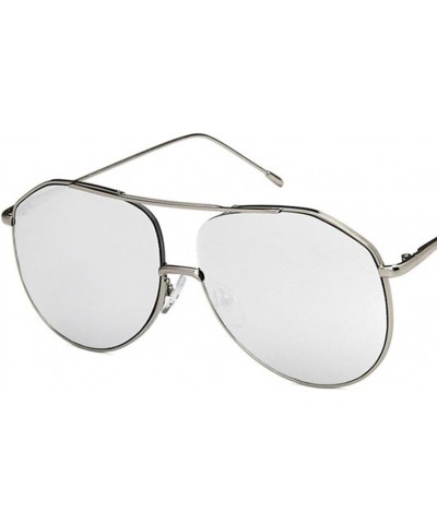 Unisex Sunglasses Retro Silver Yellow Drive Holiday Oval Non-Polarized UV400 Silver White Mercury $7.97 Oval