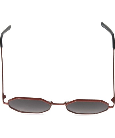 Cornered Round Sunglasses Dark Red $9.76 Round