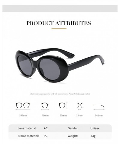 Oval Sunglasses for Men and Women, Beach Glasses for Outdoor Holiday Street Shooting (Color : B, Size : Medium) Medium A $11....