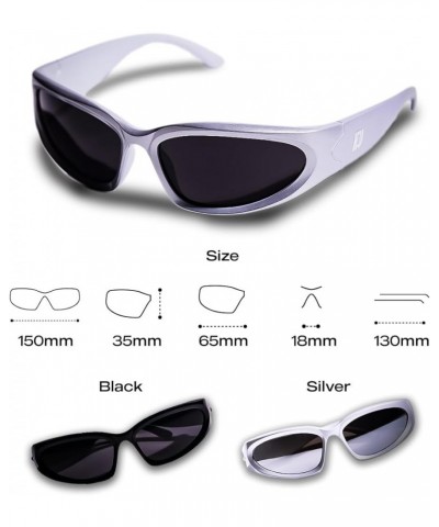 Retro Coachella Sunglasses for Women Men Classic 90s Vintage Trendy wraparound glasses Silver Mirror $11.19 Sport