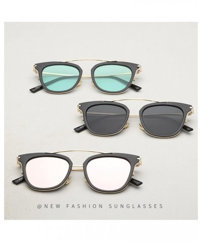 Retro Metal Sunglasses for Men and Women Outdoor Beach Driving Sunglasses (Color : D, Size : 1) 1 B $22.16 Designer