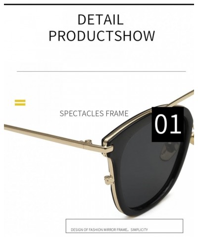 Retro Metal Sunglasses for Men and Women Outdoor Beach Driving Sunglasses (Color : D, Size : 1) 1 B $22.16 Designer