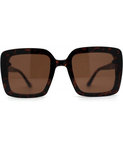 Womens Rectangle Elegant Rimless Plastic Butterfly Designer Sunglasses Tortoise / Brown $10.05 Butterfly