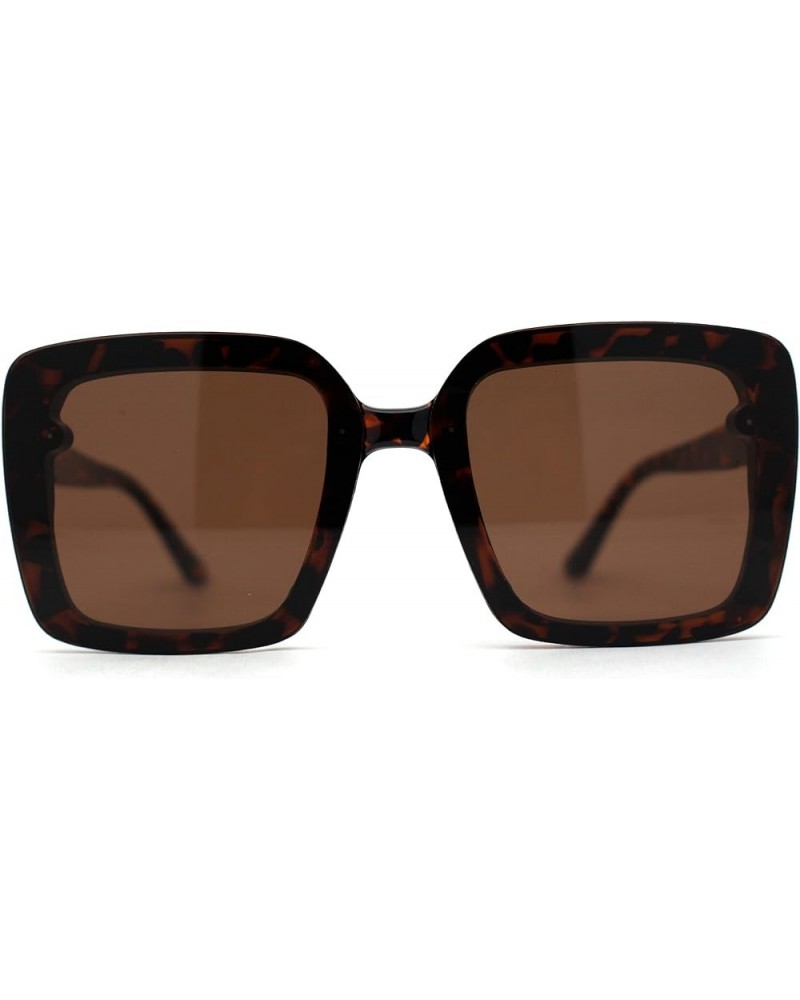 Womens Rectangle Elegant Rimless Plastic Butterfly Designer Sunglasses Tortoise / Brown $10.05 Butterfly