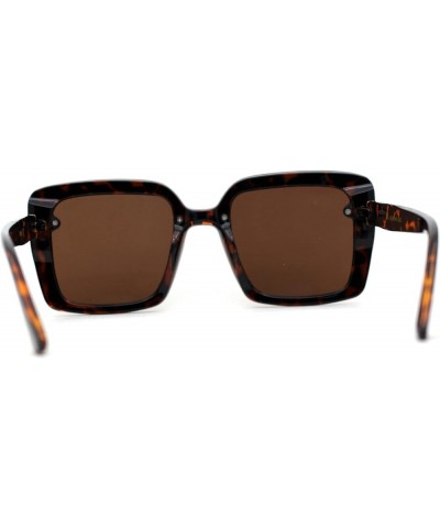 Womens Rectangle Elegant Rimless Plastic Butterfly Designer Sunglasses Tortoise / Brown $10.05 Butterfly