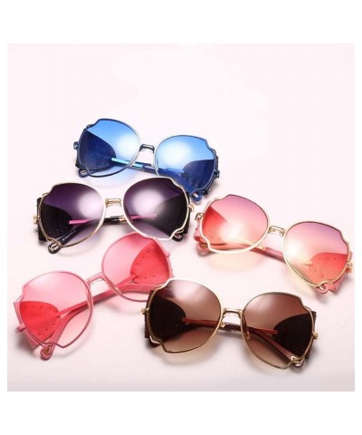 Metal Frame Men and Women Street Sunglasses, Outdoor Beach Holiday Glasses (Color : B, Size : Medium) Medium C $27.18 Designer