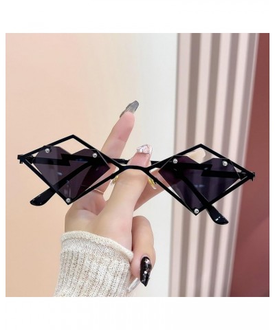 Rimless Love Heart Hip Hop Sunglasses Women Men Irregular Metal Frame Sun Glasses Gradient Party Retro Eyeglasses Black $10.1...