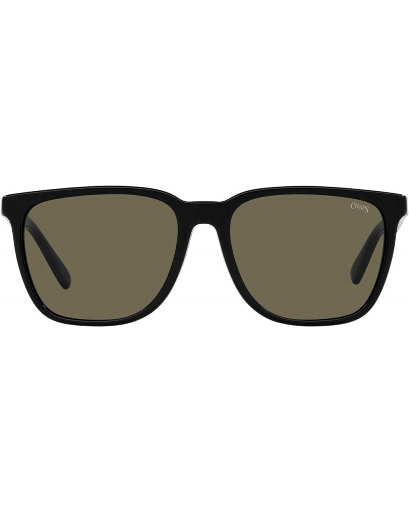 Men's Cp5015u Universal Fit Square Sunglasses Shiny Black/Brown $14.24 Square