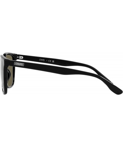 Men's Cp5015u Universal Fit Square Sunglasses Shiny Black/Brown $14.24 Square