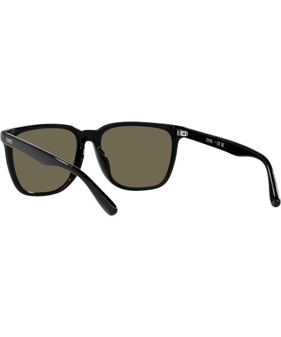 Men's Cp5015u Universal Fit Square Sunglasses Shiny Black/Brown $14.24 Square