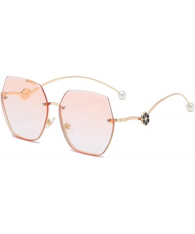 Rimless Large Frame Women's Sunglasses, Outdoor Holiday Beach Glasses (Color : G, Size : Medium) Medium B $20.03 Rimless