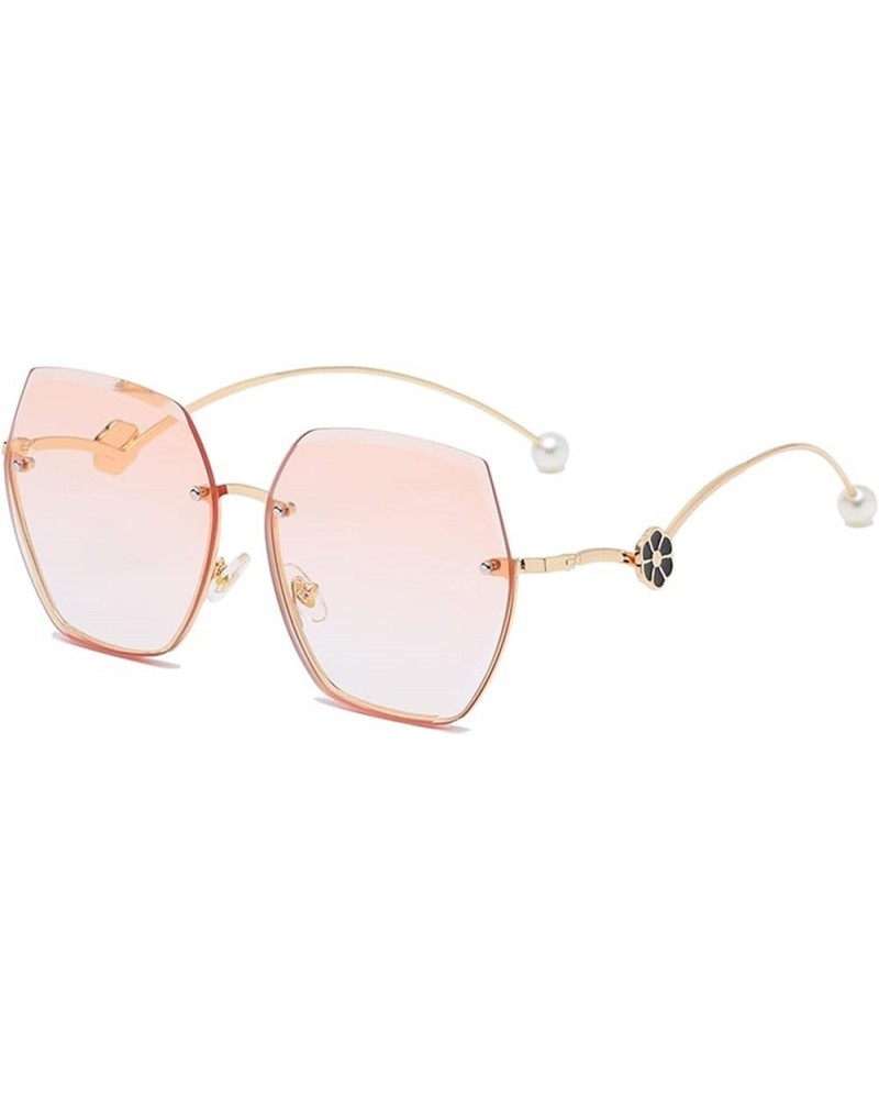 Rimless Large Frame Women's Sunglasses, Outdoor Holiday Beach Glasses (Color : G, Size : Medium) Medium B $20.03 Rimless