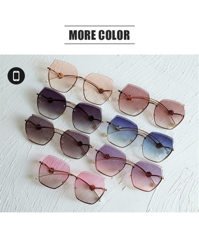 Rimless Large Frame Women's Sunglasses, Outdoor Holiday Beach Glasses (Color : G, Size : Medium) Medium B $20.03 Rimless