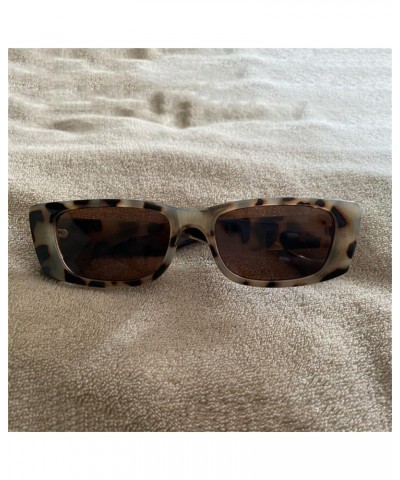 Rectangle Sunglasses Women Men Vintage Leopard Jelly Color Eyewear Retro Small Sun Glasses Ladies UV400 C3 $22.34 Rectangular