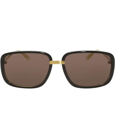 GG0787S 002 Sunglasses Men's Black-Gold/Brown Lenses Rectangular 61mm Black/Gold $149.63 Rectangular