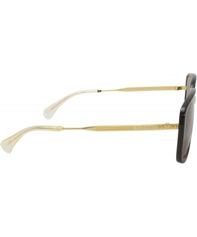 GG0787S 002 Sunglasses Men's Black-Gold/Brown Lenses Rectangular 61mm Black/Gold $149.63 Rectangular