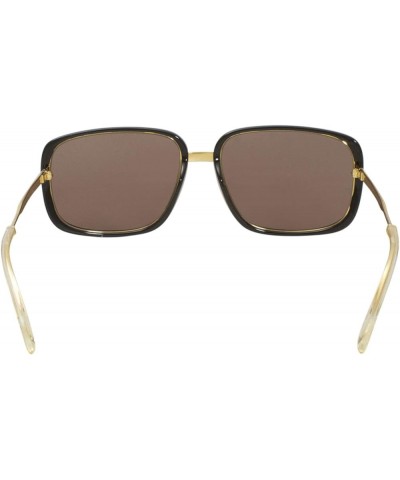 GG0787S 002 Sunglasses Men's Black-Gold/Brown Lenses Rectangular 61mm Black/Gold $149.63 Rectangular