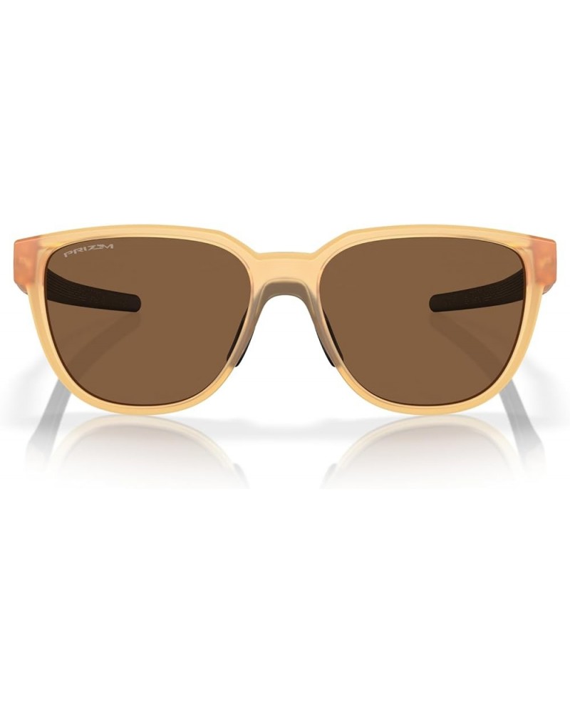 Men's Oo9250a Actuator Low Bridge Fit Rectangular Sunglasses Matte Transparent Light Curry/Prizm Bronze $66.70 Rectangular